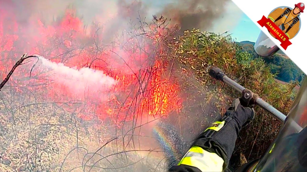 PROTEZIONE CIVILE Antincendio Boschivo 2018 Helmet Cam Fire Fighting - Prima Parte