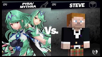 Super Smash Bros. Ultimate -  Pyra/Mythra VS Steve