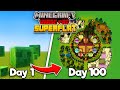 I Survived 100 Days on a SUPERFLAT WORLD in Minecraft