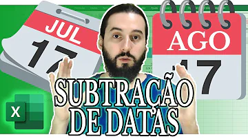 Como subtrair datas no Excel em meses?