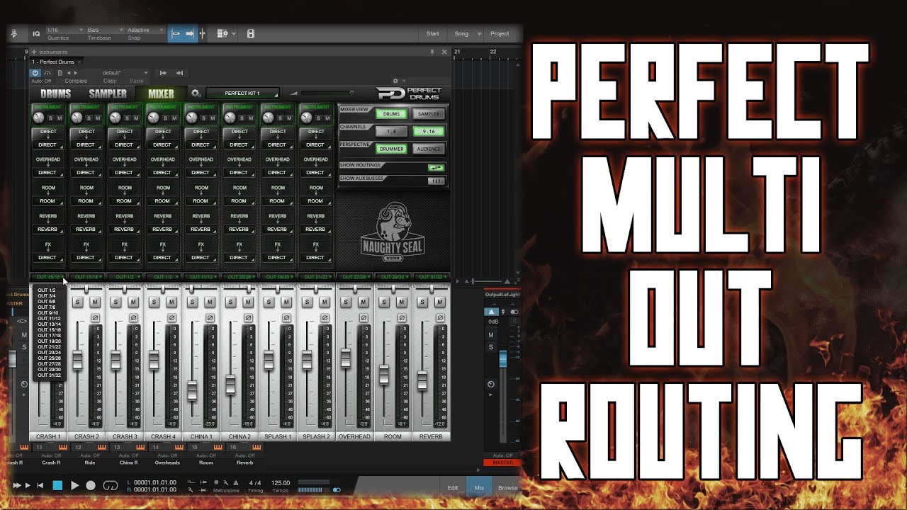 Perfect Drums 1.5 by Naughty Seal Audio Multiple Output Drums and