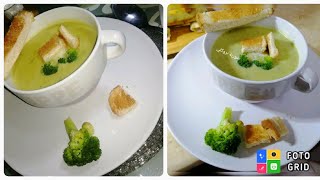 شوربة البروكلي بأسهل واسرع طريقة والأهم انها لذيذة وصحية soup brocoli#