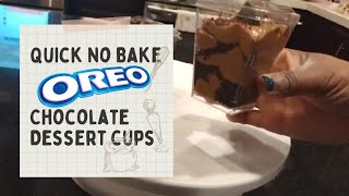 Easy to make Oreo chocolate pudding dessert cups | Simple Recipe | Easy No Bake