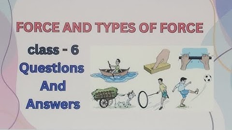 📘 Class 6 Science – Lesson 10 | Force and Types of Force | Questions And Answers.