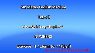 TN 6th Std Maths|Chapter 1|Exercise 1.1 Sum 11|Numbers [New Syllabus]