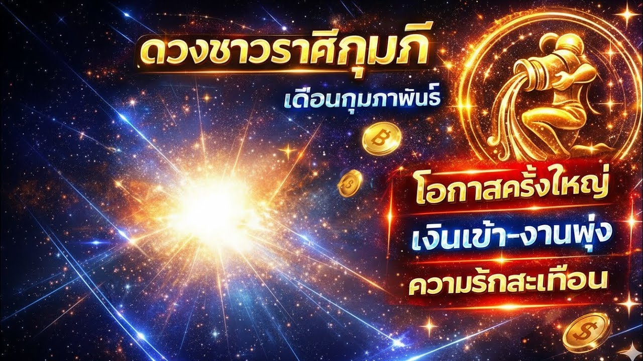 ราศีกุมภ์ ก.พ.นี้ ชีวิตขยับแรง! งานพุ่ง เงินเข้าแบบไม่ทันตั้งตัว
