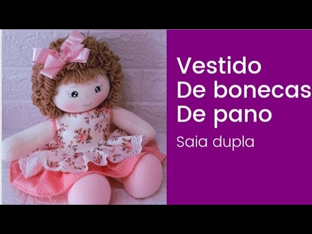 Roupa para boneca de pano - Vestido