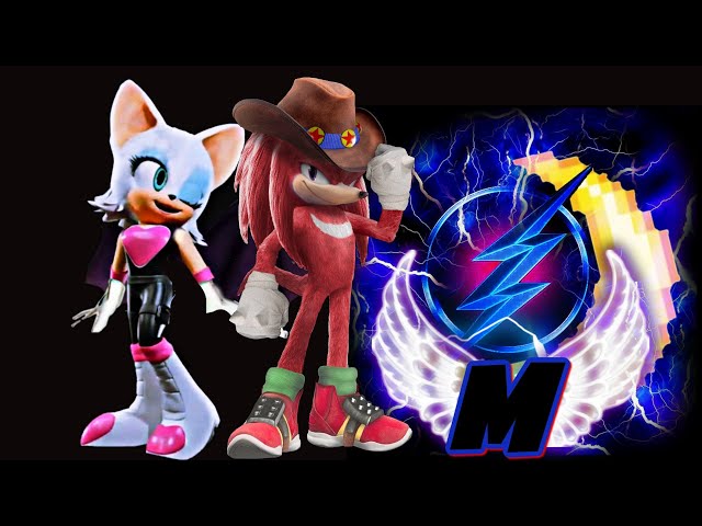 KNUCKLES VS ROUGE CUSTOM SONIC MOVIE 3 FANART [ADIL PICSART KING] class=