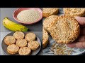 If you have banana  sesame seeds at home you can make this healthy  delicious cookies recipe