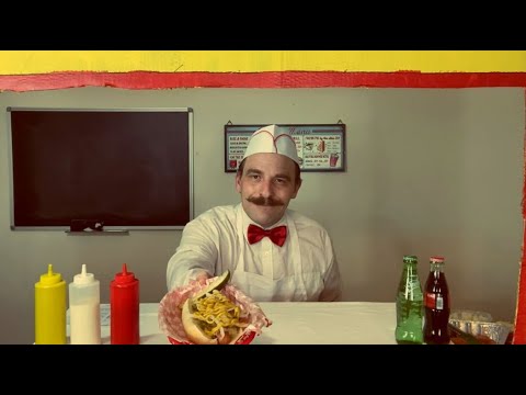 ASMR-Eating At The Vintage Hot Dog Truck (Role Play)