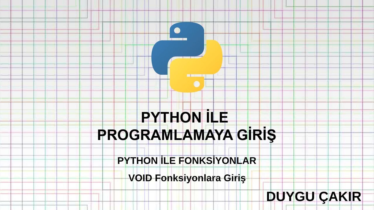 13 Python ile Void Fonksiyonlar - YouTube