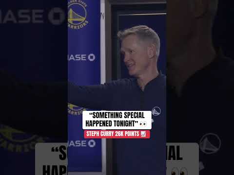 Coach Kerr honors Steph after becoming the 22nd player in NBA history to reach 26k career points! 🤯