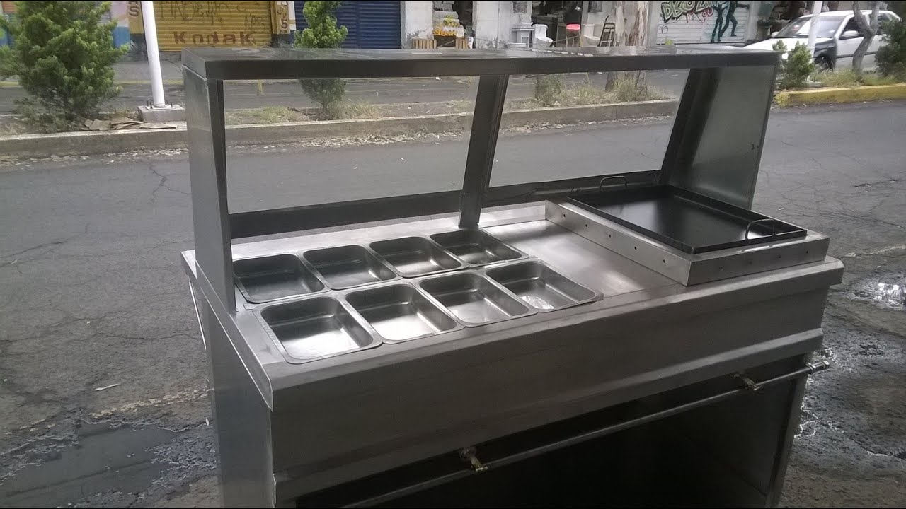 Fabricación de muebles en acero inoxidable - Mueble para tacos de