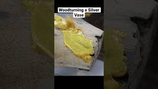 Woodturning a Silver Vase #resin