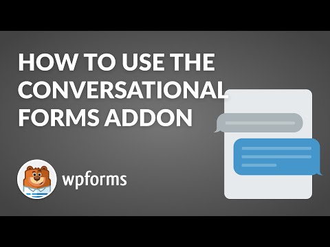 How to Use the Conversational Forms Addon by WPForms