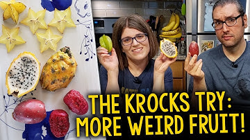 The Krocks Try: More Weird Fruit! (Dragon Fruit, Star Fruit & Prickly Pear Taste Test)