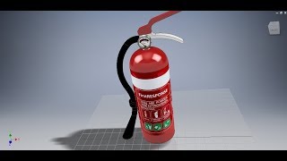 Autodesk inventor, making Fire extinguisher & Feuerlöscher