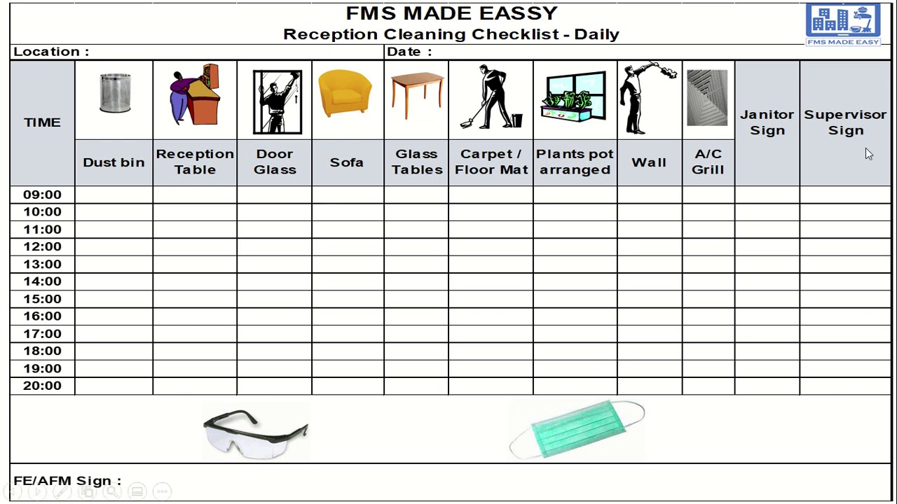 CLEANING CHECKLIST. - YouTube