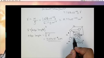 Workout Wednesday (CHEM 1412) - Determine Edge Length and Radius of Unit Cell [bcc]