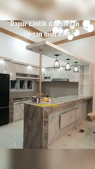 Elegant minimalist kitchen with a beautiful mini bar #shorts