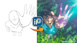Making Anime Style Art on Mobile Timelapse | Part  #01 | Ibis Paint X | Draxx Drawzz screenshot 4