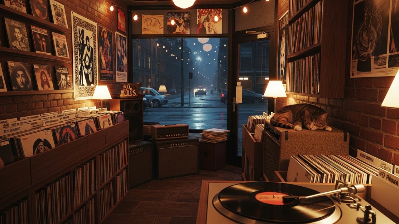 Late Night Record Digging 📼 Vintage Jazzhop & Vinyl Crackle [1 Hour]