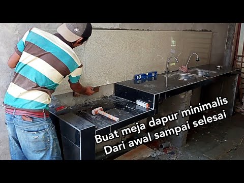 Simak cara bikin meja dapur minimalis dari awal sampai selesai !