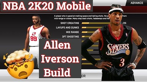Allen Iverson BUILD For MyCAREER in NBA 2K20 Mobile