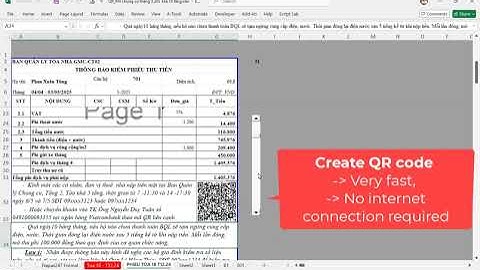 Tạo QR code chuyển khoản nhanh hàng loạt cho các phiếu in trong Excel với hàm BS_BARCODE