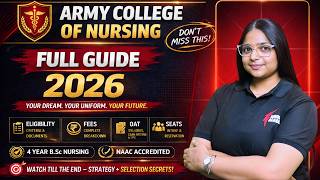 Army BSc Nursing 2026 🔥 Eligibility | Fees | Syllabus | Exam Date | Complete Admission Guide