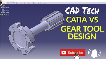 Gear tool Practice Design | Part Design CATIA V5 | CATIA V5 Gear tool Practice Design | CAD Tech