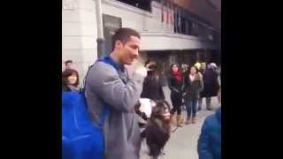 Cristiano Ronaldo dressed up as homeless man to surprise young Real Madrid fan! ...BRILLIANT