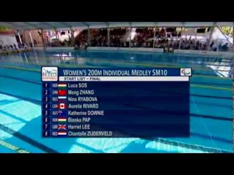 Swimming - women's 200m individual medley SM10 - 2013 IPC Swimming World Championships Montreal