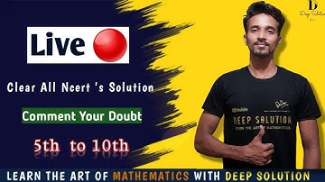 Mathematics Live Class 5th To 10th I NCERT Solution | Stream 27 | Formula with Example