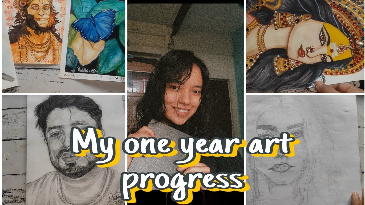 My one year art progress / from beginner to better 🫰🎨🖌️ - YouTube