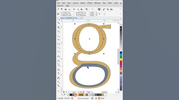 g gold text effect in Corel Draw #shortsvideo  #shortsindia #viral