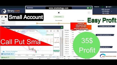 free bot for small account. 35$ profit on real account. binary / deriv bot