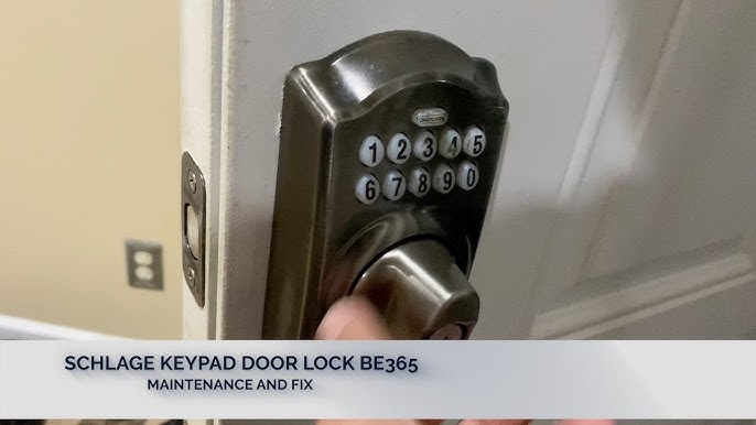 Schlage B365 lock deadbolt problem 