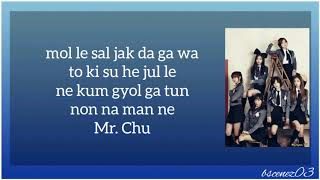 APINK Mr.Chu easy lyrics