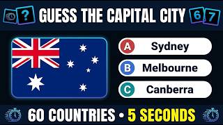 Guess The Capital City in 5 Seconds! | World Flags Geography Quiz screenshot 3