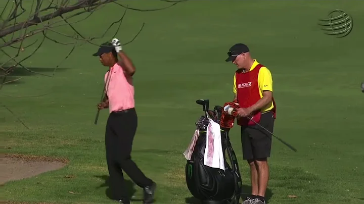 Tiger Woods incredible fairway bunker shot