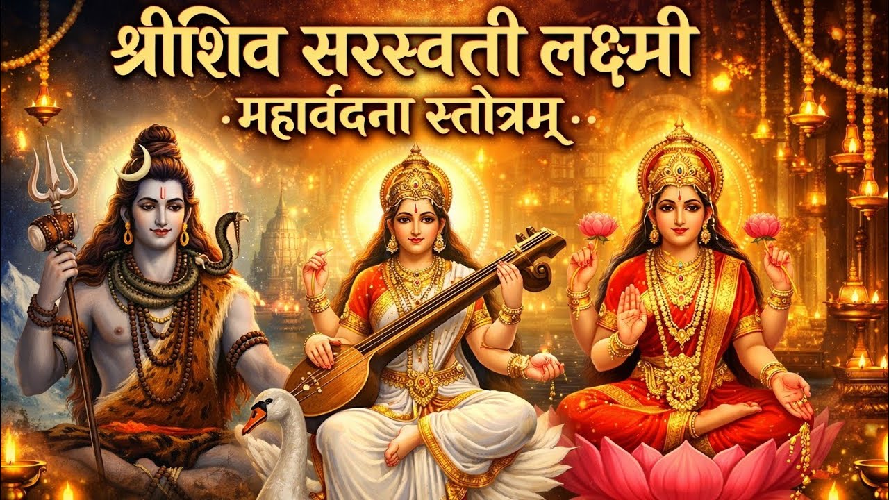 🌸 Shri Shiva Saraswati Lakshmi Mahavandanam Stotram🌸 श्री शिव–सरस्वती–लक्ष्मी महावंदन स्तोत्रम् 🌸 