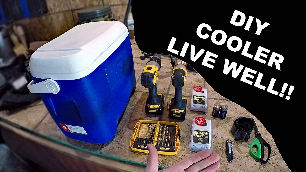 DIY Portable Bait Tank / Livewell - How to Build from a Cooler 