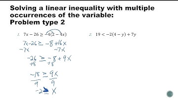 Solving a Linear Inequality with Multiple Occurrences of the Variable: Problem Type 2