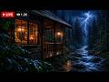 🔴 LIVE Heavy Rain &amp; Thunderstorm Sounds 🌧️ Deep Sleep Rain Ambience All Night