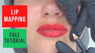 Lip mapping tutorial. Permanent makeup