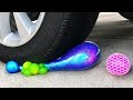 Crushing crunchy  soft things by car  floral foam squishy tide pods and more