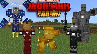 I Became Iron Man In MInecraft Bedrock Edition Iron Man Addon PE!