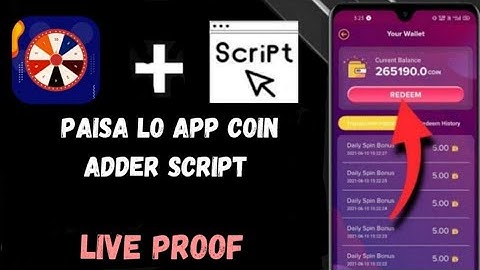 😱 Paisa Lo app Coin adder Script || Coin Adder Script || ❤️unlimited Earning ✅