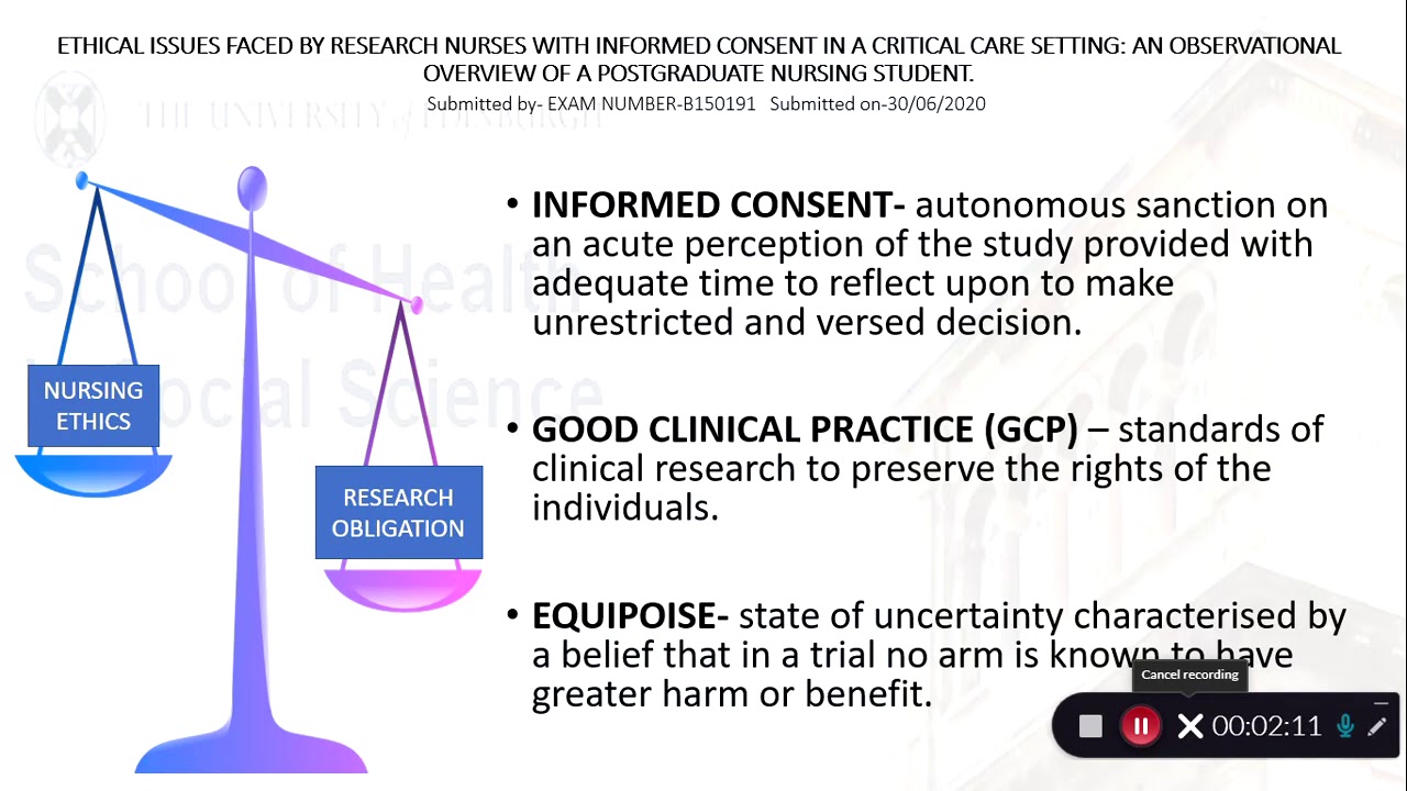 Ethical Issues Faced By Research Nurses With Udita Mitra Youtube